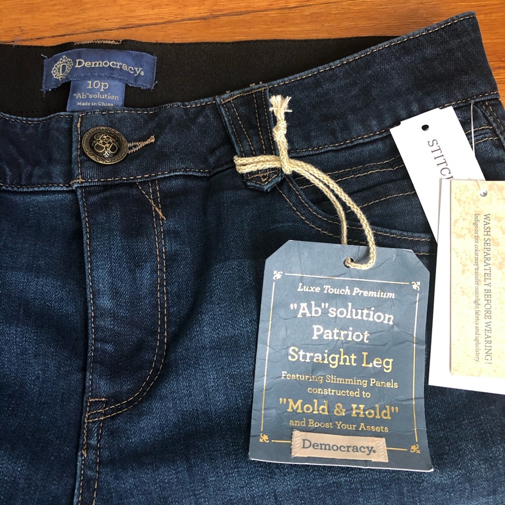 Democracy absolution 10p jeans
